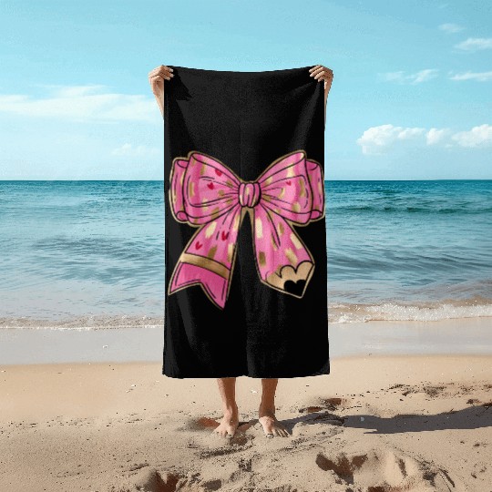 Valentine Teacher Coquette Bow Pencil Beach Towels