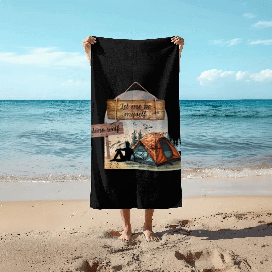 Lone Wolf Retreat Beach Towels