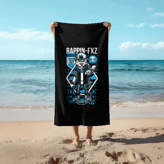 "Beast Flow: Street Rap Alpha" Beach Towels