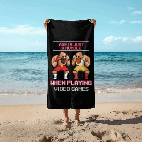 Age Is Just A Number Gaming Beach Towels