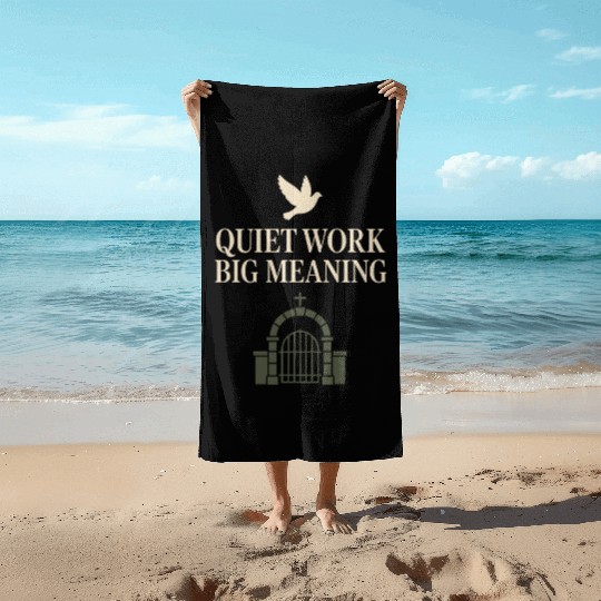 Cemetery Worker Groundskeeper Graveyard Memorial Beach Towels