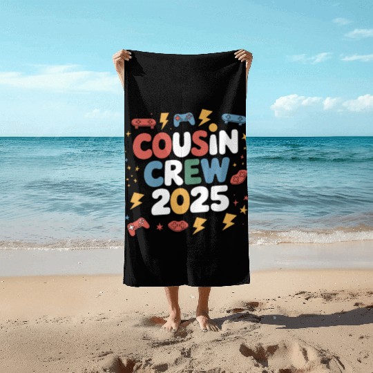 Cousin Crew 2025 Video Game Controllers Family Beach Towels