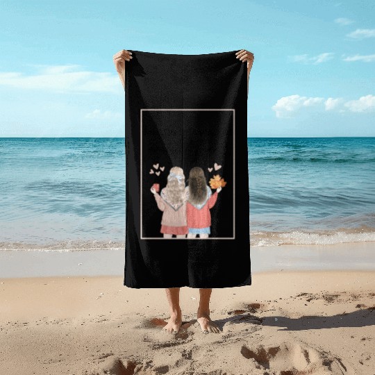 Family, friends, and grateful hearts Beach Towels