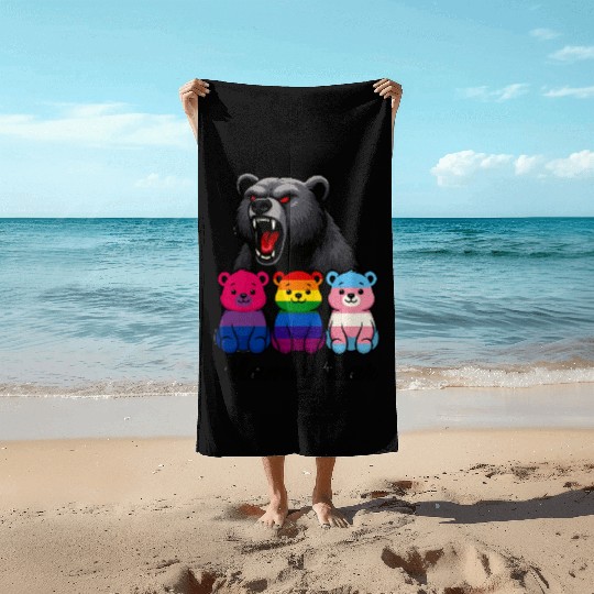 Mama Bear Pride Cubs Beach Towels