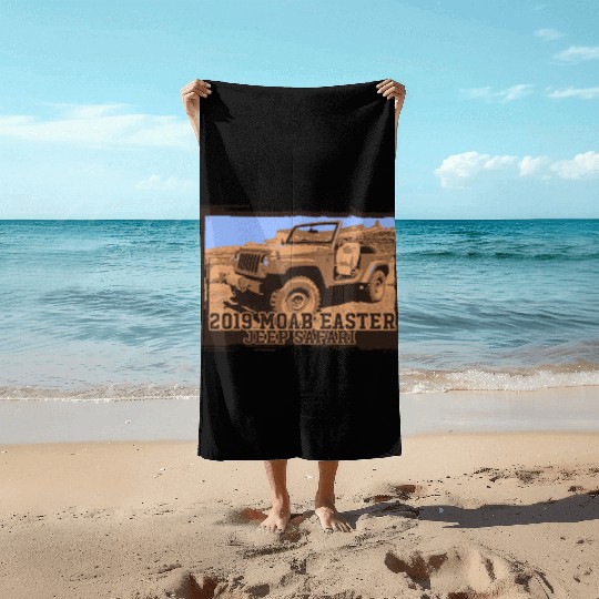 Vintage Jeep Safari Beach Towels