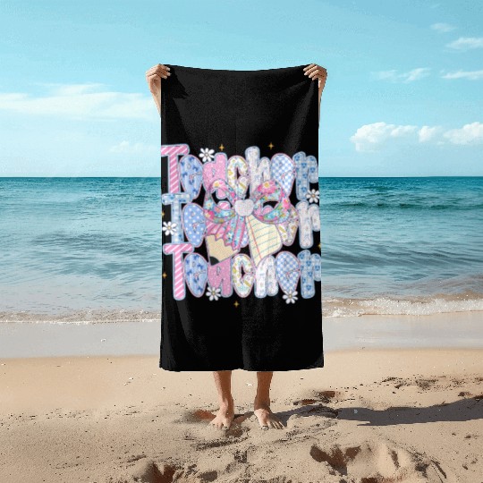 Preppy Teacher Coquette Beach Towels