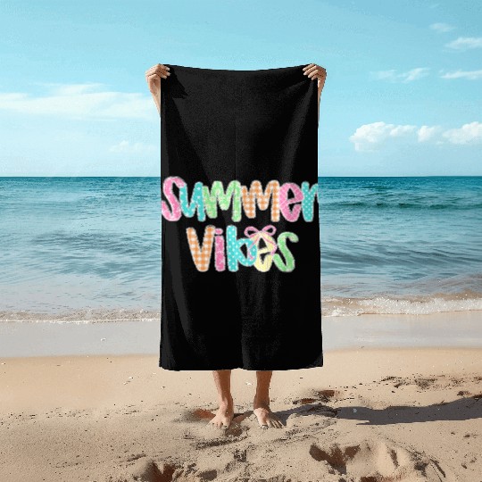 Preppy Summer Vibes Beach Towels