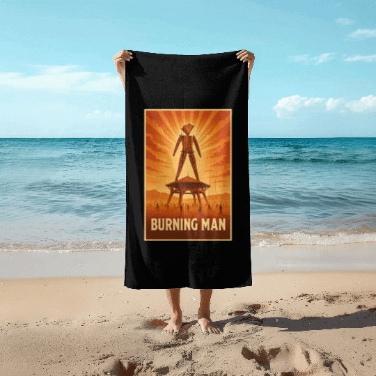 Burning Man Beach Towels