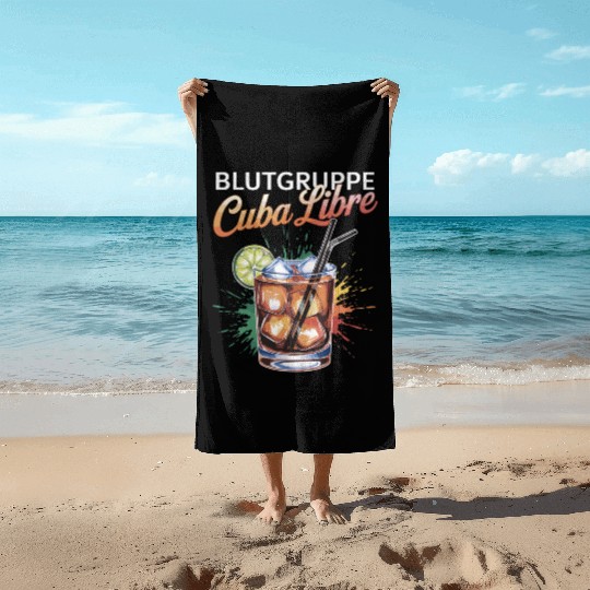 Blutgruppe Cuba Libre Cocktail Bartender Beach Towels