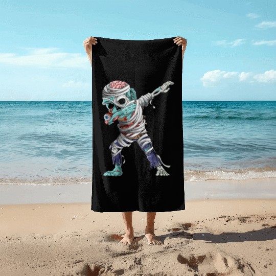 Dabbing Mummy Zombie Halloween Costume Zombie Dab Beach Towels