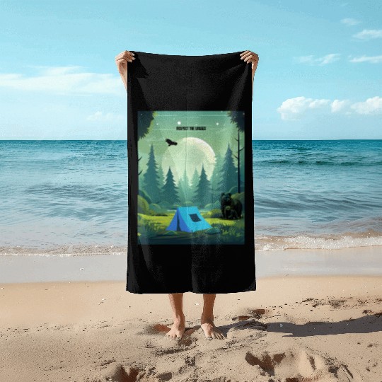 Respect the Locals – Wilderness Camping Warning Beach Towels