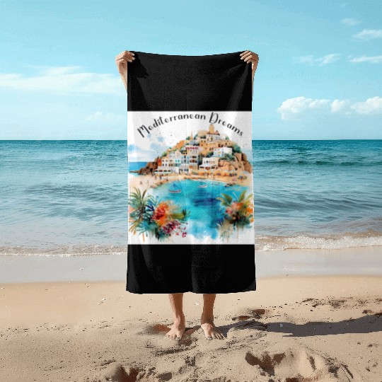 Mediterranean Dreams Beach Towels
