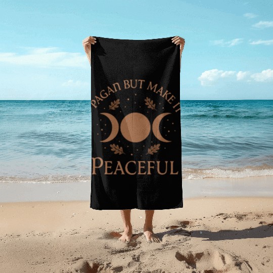 Pagan Pride Wiccan Lifestyle Earth Magic Witch Beach Towels