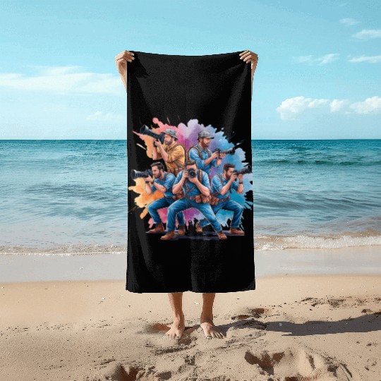 Camera Fireworks - Creatives in Action Beach Towels