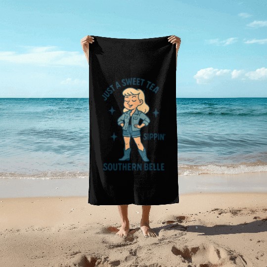 Sweet Tea Southern Belle Beach Towels