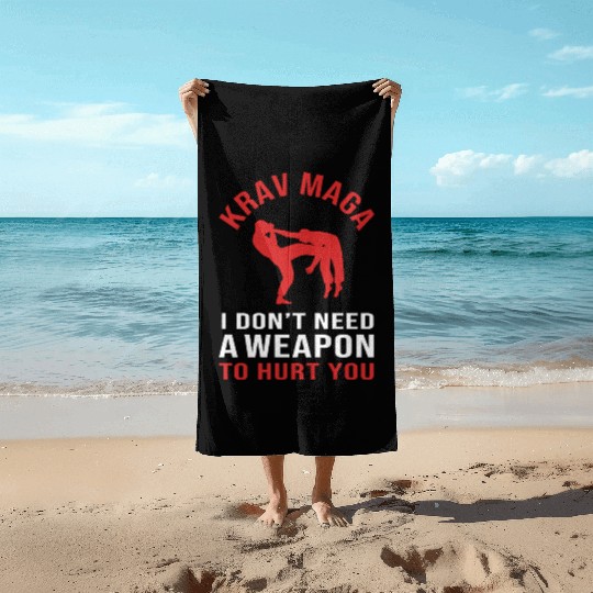 Israel Martial Arts Krav Maga Beach Towels