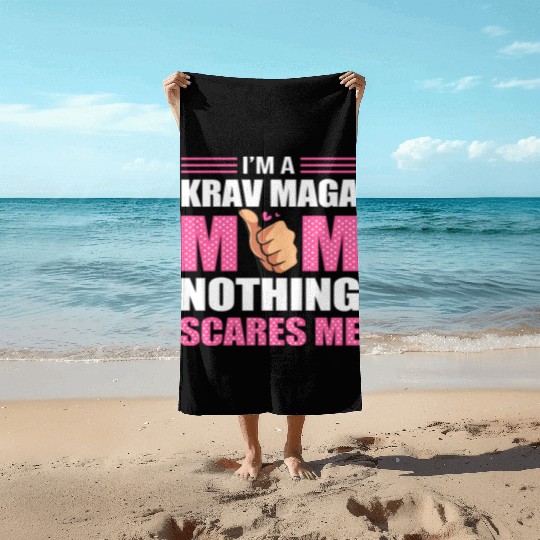 Krav Maga Mom Israel Martial Arts Beach Towels