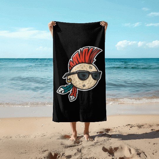 Punk Rock Golf Style Beach Towels