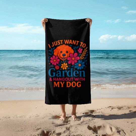 Gardening Garden Dog Beach Towels
