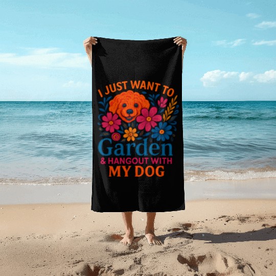 Gardening Garden Dog Beach Towels