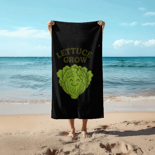 Vegetable Gardening Lettuce Beach Towels