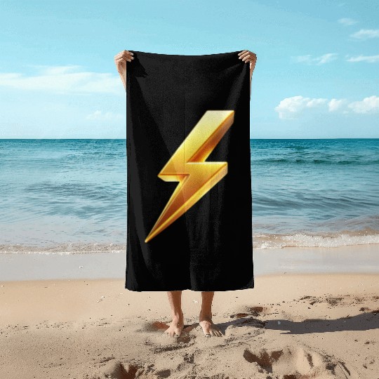 yellow lightning bolt clipart energy 184 Beach Towels