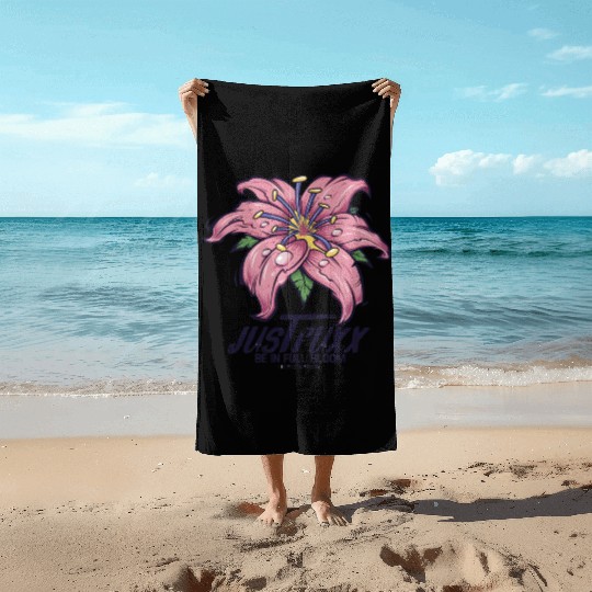 Dark Bloom Lily – JustRuxx Graphic Design Beach Towels