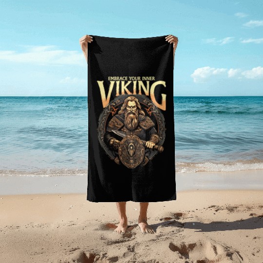Viking Mythology Pagan Embrace Your Inner Viking Beach Towels