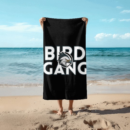 Eagle Head Bird Gang Logo Design Beach Towels