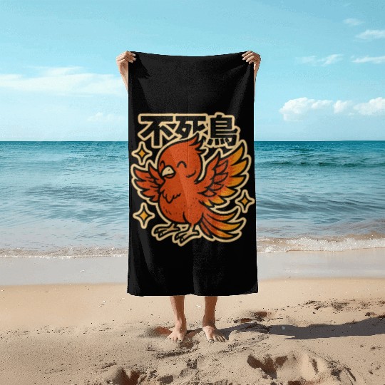 Kawaii Phoenix Japanese Beach Towels