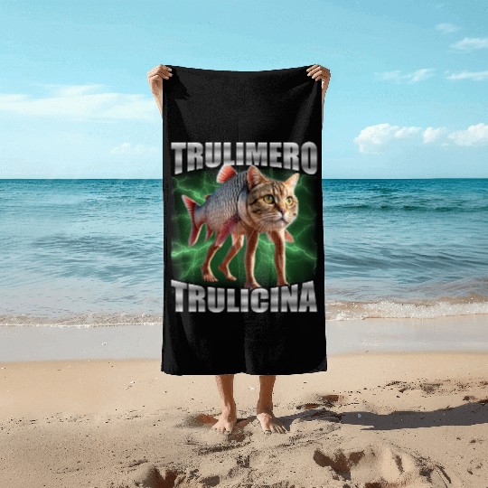 Trulimero Trulicina - Italian Brainrot Beach Towels