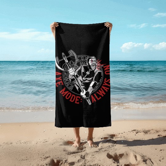 Viking Mythology Pagan Axe Mode Always On Beach Towels
