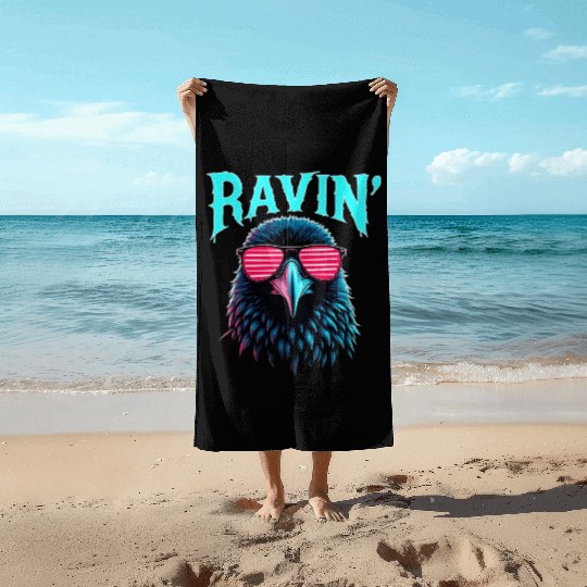 Ravin' Rave Festival Fun with Cool Raven Beach Towels