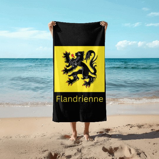 Flandrienne Tour of Flanders cycling support Beach Towels