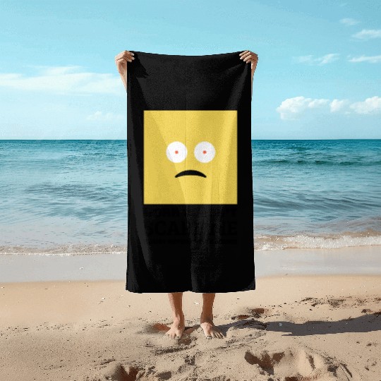Minimal Sad Face Design Beach Towels