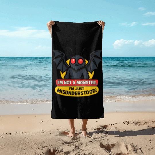 Misunderstood Mothman Beach Towels