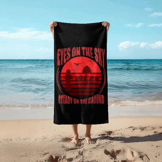 EYES ON THE SKY, MAP DRONE Beach Towels