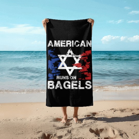 American Pride with Star and Bagel Spirit Beach Towels