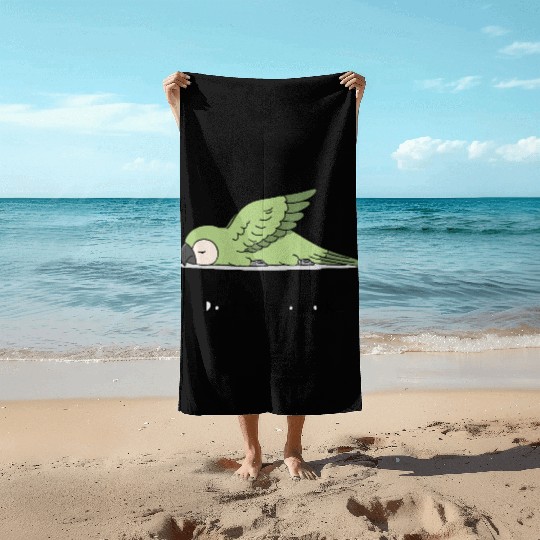 Red-shouldered Macaw Beach Towels