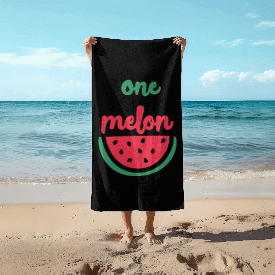 One in a melon Beach Towels