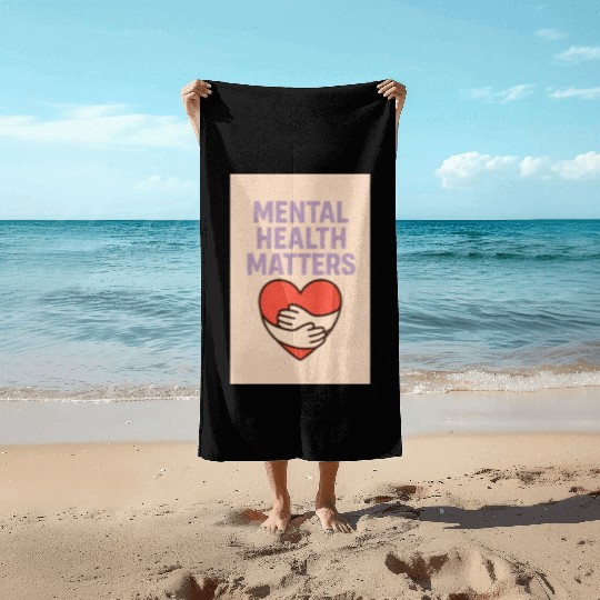 Mental Health Matters – Soft Pastel Self-Care Beach Towels