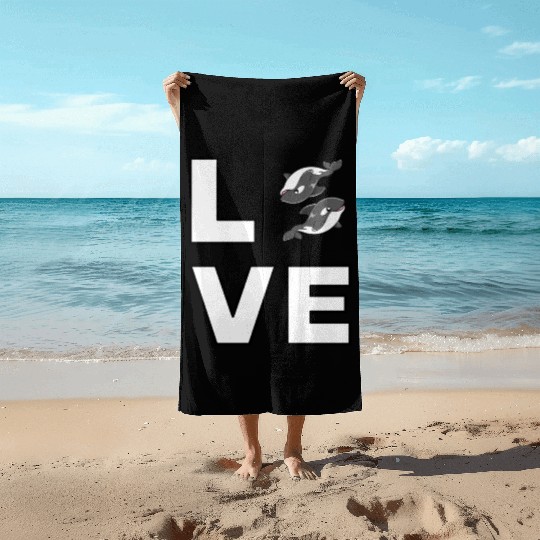 Love Orca Lover Killer Kids Boys Girls Men Women Beach Towels