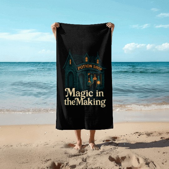 Potion Shop Witchcraft Design Beach Towels