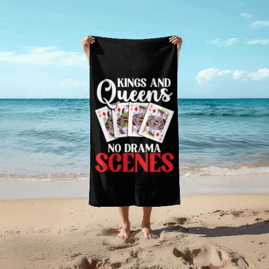 Pinochle Trick Taking Game Drama King Queen Beach Towels