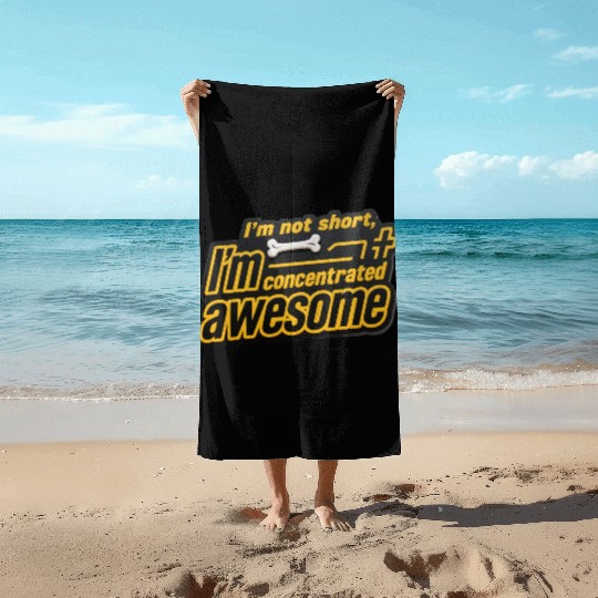Concentrated Dog Bone Affirmation Beach Towels