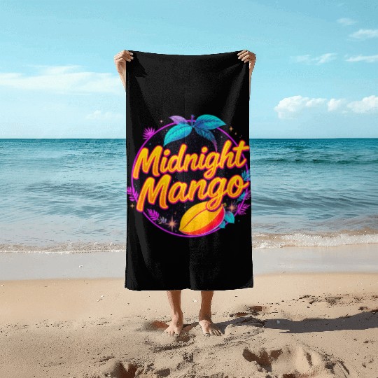 Nighttime Mango Bright Design Beach Towels