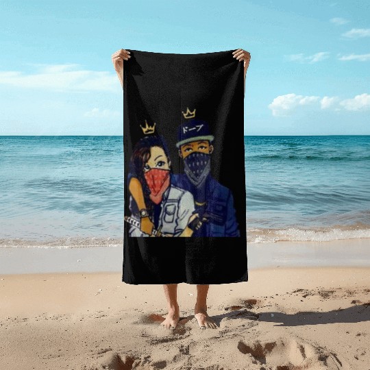 Urban Rebels Masked Duo Beach Towels Design