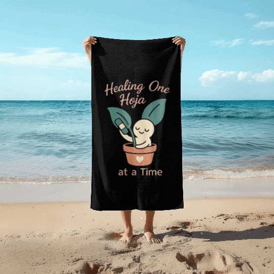 Plantita Latina Plant Mom Plantita Life Hispanic Beach Towels