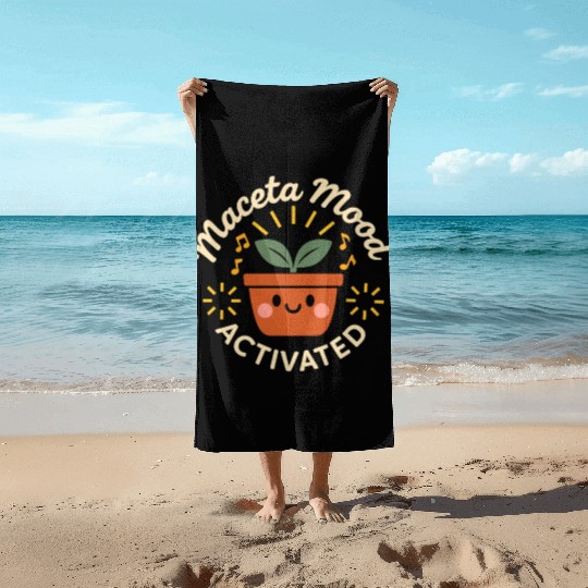 Plantita Latina Plant Mom Plantita Life Hispanic Beach Towels