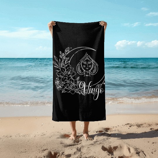 Virgo zodiac astrology Beach Towels